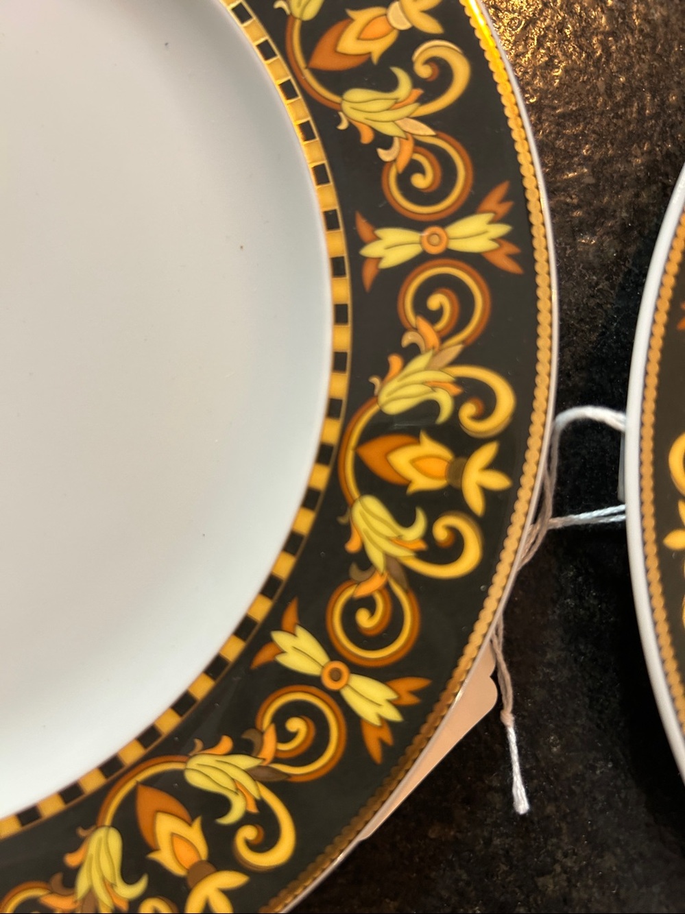 3 Versace 9" salad or sm. dinner plates I have 2 barocco and 1 medusa. - Picture 5 of 7